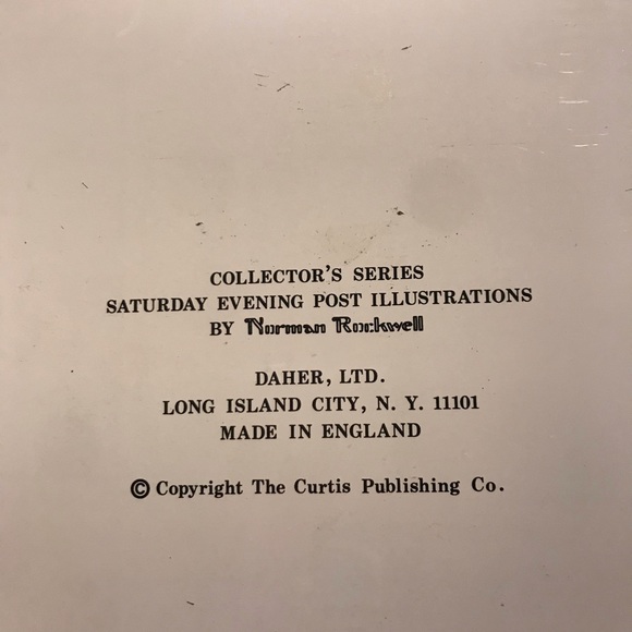 ‼️Sold‼️Norman Rockwell Tin Tray - Picture 11 of 11